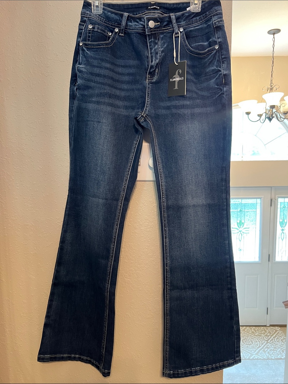Flare Jeans in Dark Wash - Women's Denim.
